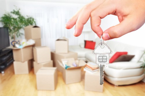 Professional flat removals in Pentonville with boxes and moving van