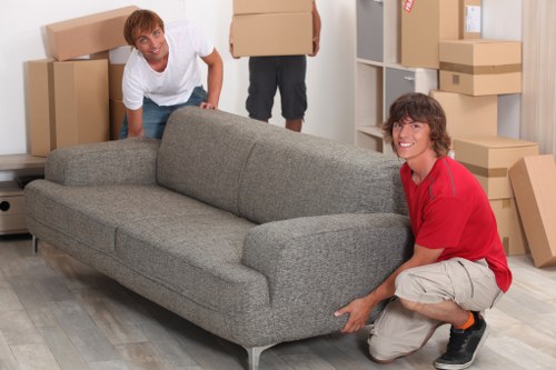 Packed student belongings ready for storage in Pentonville